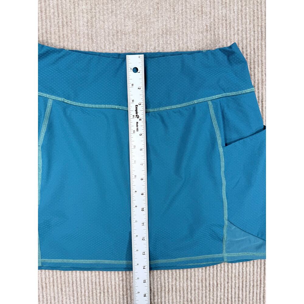 Athleta Coastal Teal Dobby Action Skort 14.5" Built-In Shorts Size XS 405604 - Picture 9 of 9